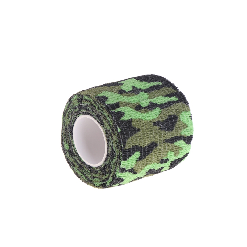 Multifunction Camouflage Tape Adhesive Roller Wrap Scroll Outdoor Guise Elasticity Bandage 4 Type: Green