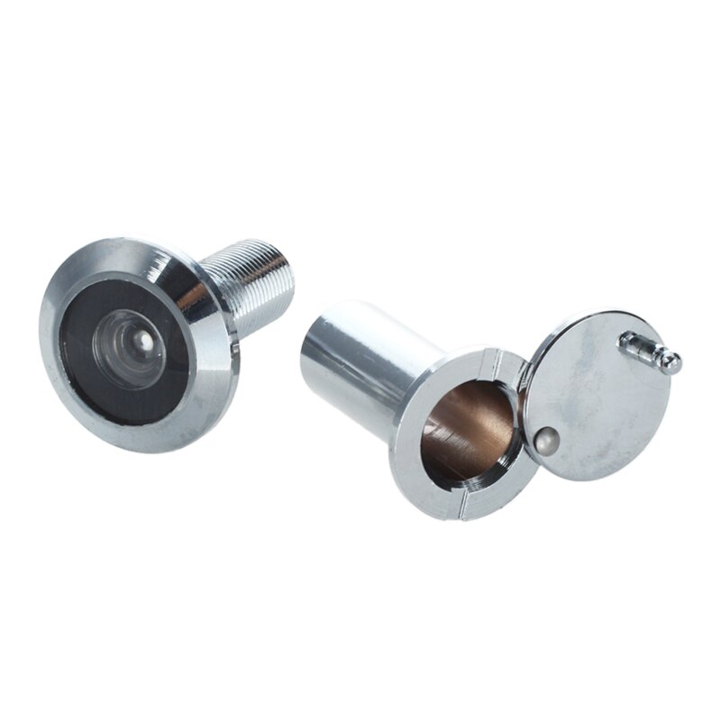 Metal 200 Degree Door Viewer Peephole Silver Tone for Home