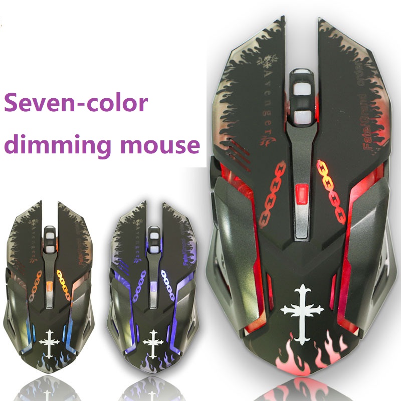 2.4Ghz Wired Gaming Muis Roze Computer Professionele E-Sport Muis 2400 Dpi Kleurrijke Backlit Stille Muis Voor Data laptop Pc: Anime mouse