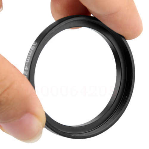 2 pièces 39-42mm en aluminium noir vendant 39mm-42mm 39 à 42 adaptateur de filtre de lentille d'anneau