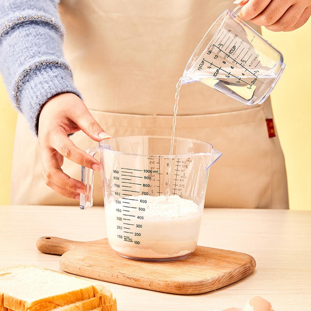 Plastic Unique Practical Food-grade Measuring Jar Solid Color Measuring Cup Clear Scale for Bakery