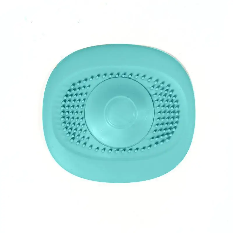 Cubiertas de drenaje para recoger el pelo de silicona, tapón para el pelo para baño, filtro colador para fregadero, cubiertas de drenaje para ducha, Protector de drenaje para bañera: Rojo