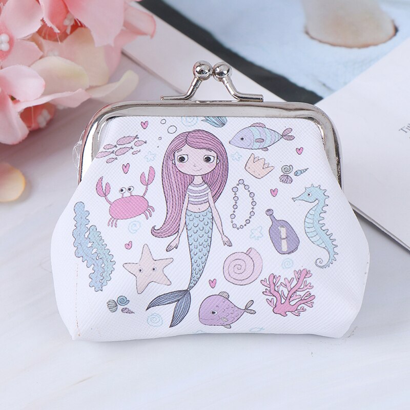 Cute Mermaid Coin Purse Party Baby Shower Birthday Decorations Kids Mermaid Kids Girl Purse Pouch 1PCS