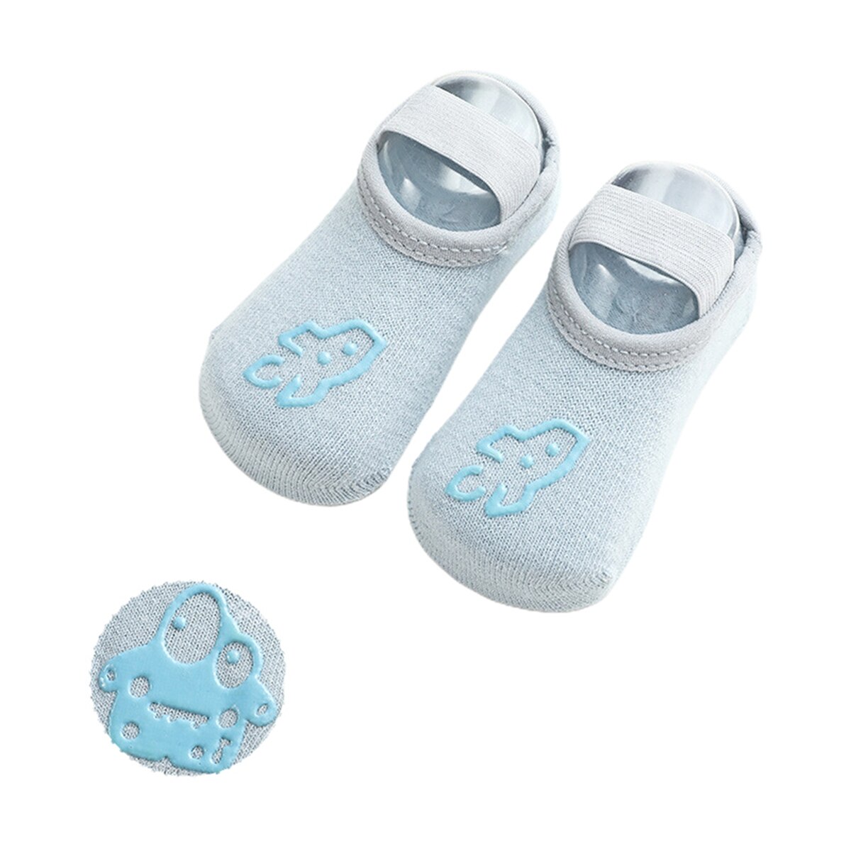 Søde nyfødte baby piger drenge kid sokker skridsikker tegneserie bandage sokker med lim prikker sokker til småbørn læring gå: D / 0 to 1 år