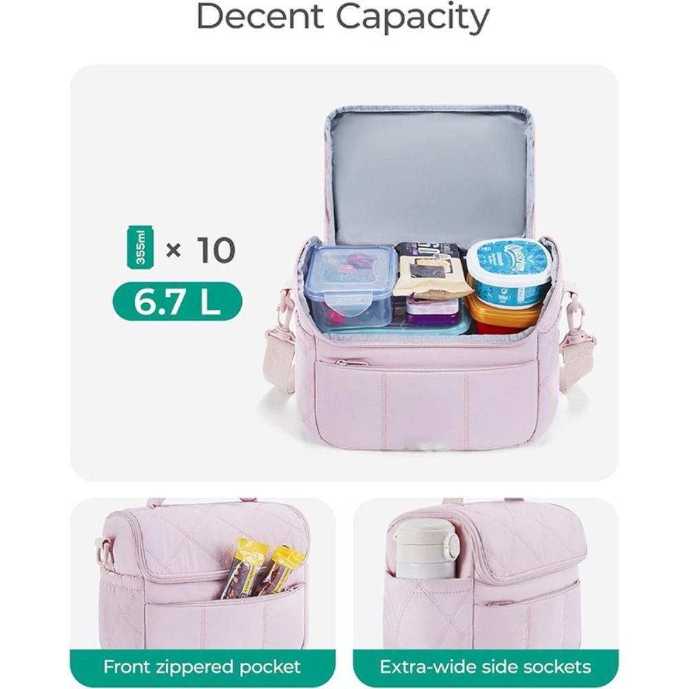 Neue Nylon-Lunchtasche, wiederverwendbar, auslaufsicher, isolierte Tasche, multifunktionale isolierte Lunchbox, Damen-Einkaufstasche