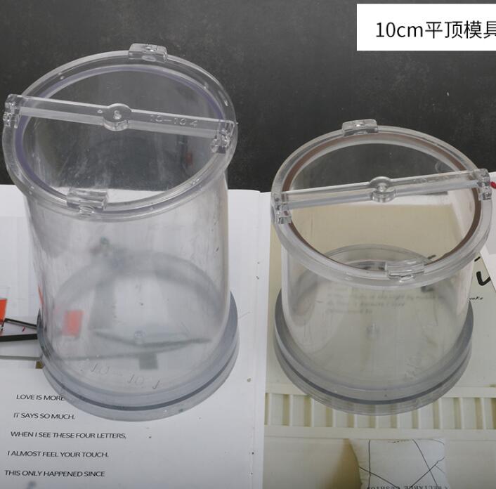 Handicraft diameter 10cm DIY candle making mold flat top semi-finished product cylindrical candle moulds diy lz0701: 1candle mold 10x10