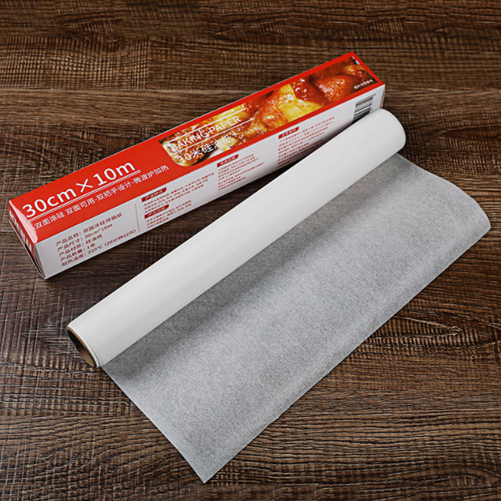 10M Non-stick Cooking Paper Baking Paper Greaseproof Oven Bakeware Baking Parchment Paper Rectangle Baking Sheets for Bakery BBQ