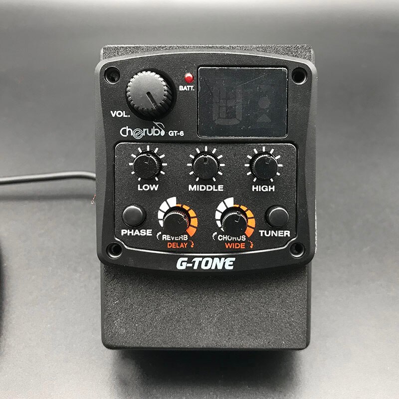 Cherub G-Tone GT-6/5/4/3 3Band 4-Band Akoestische Gitaar Equalizer Met Tuner Guitarra voorversterker Piezo Pickup Voor Folk Ukulele