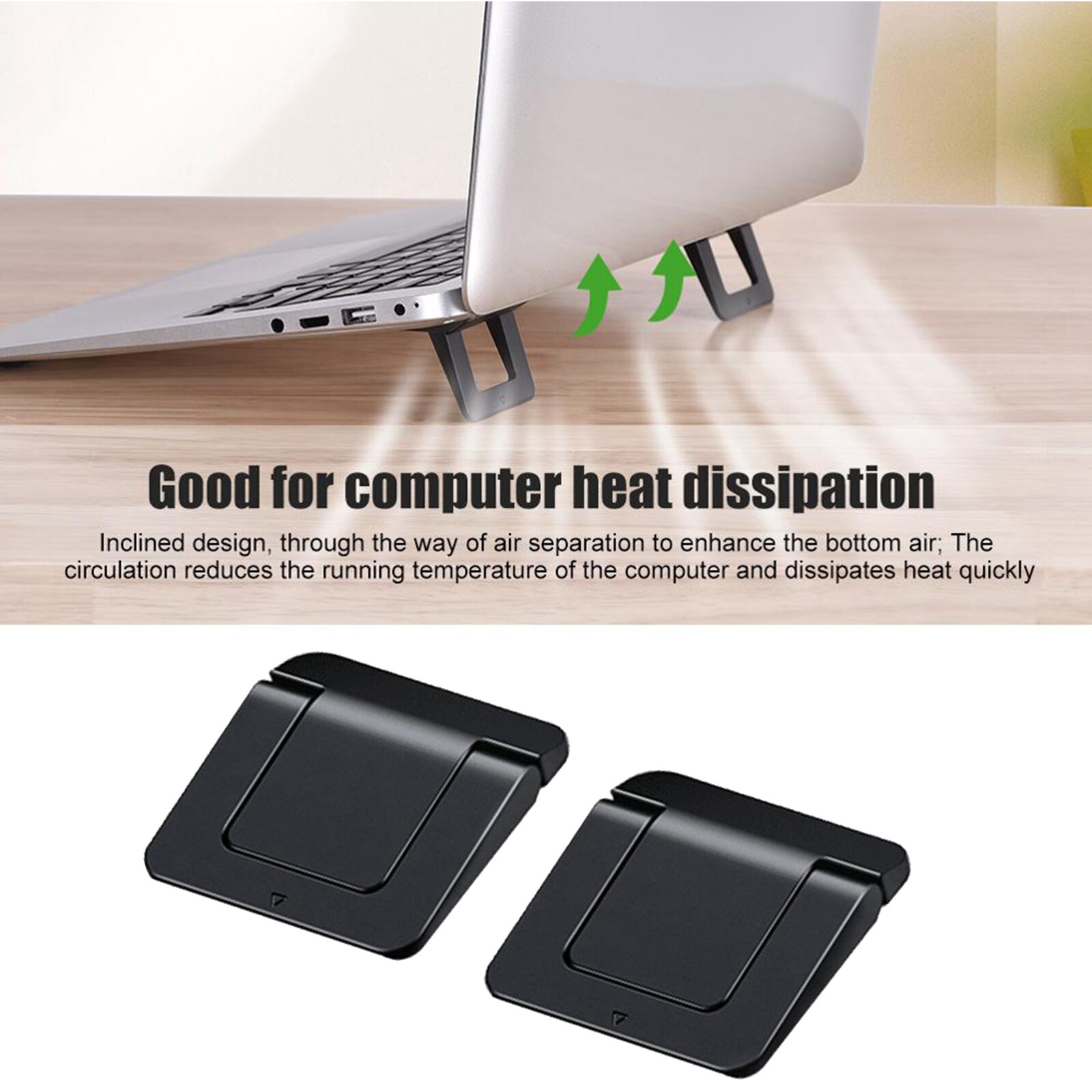 Portable Notebook Laptop Desk Stand Riser Adhesive Resuable Holder Mount