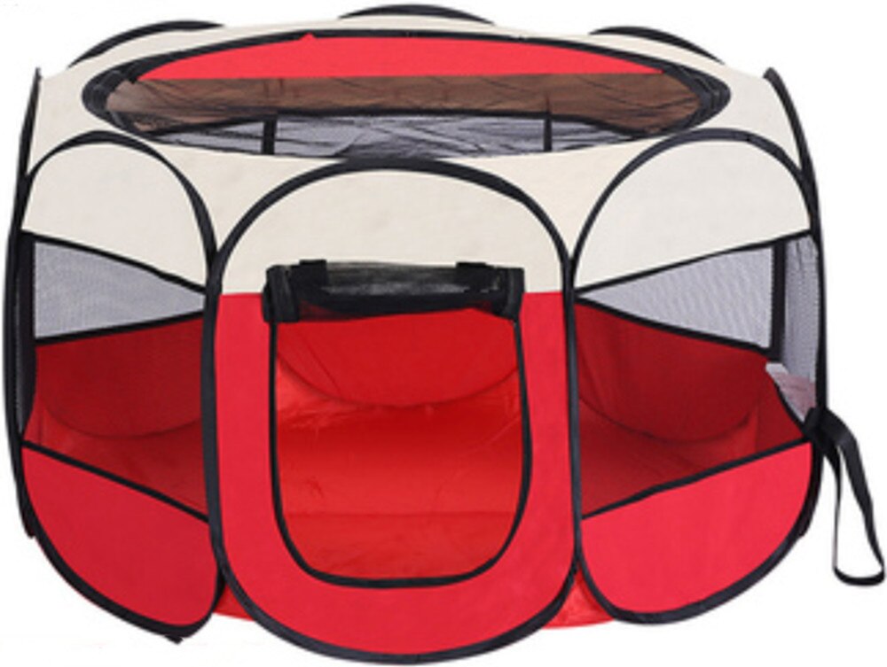 Perreras portátiles para perros y gatos, tienda de campaña plegable para interiores, jaula octagonal, nido para nacimiento, conejo y gatito
