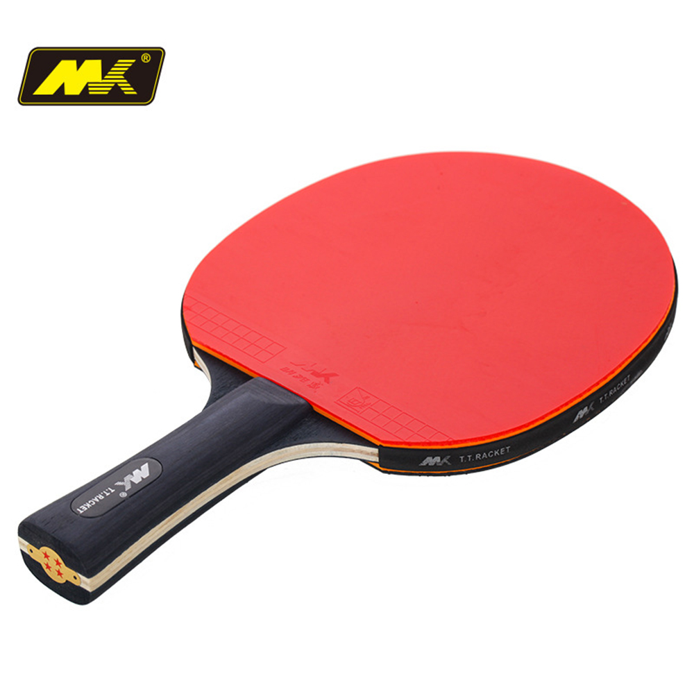 Tennis Tafel Racket Lange Steel Korte Steel Carbon Blade Rubber Met Dubbele Gezicht Puistjes In Ping Pong Rackets Met Case