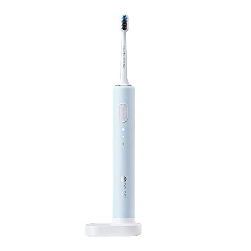 Dr.BEI Sonic Electric Toothbrush C1 IPX7 Level Waterproof Wireless Induction Charging 20 Days Standby with 2pcs Toothbrush Head: Blue
