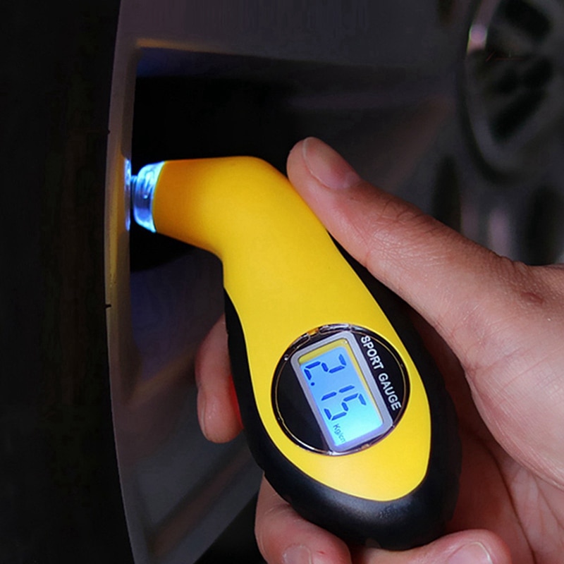Medidor de pressão do pneu digital, testador de pressão do pneu digital com tela lcd, manômetro, barômetro, para carros, caminhões, motos, bicicletas