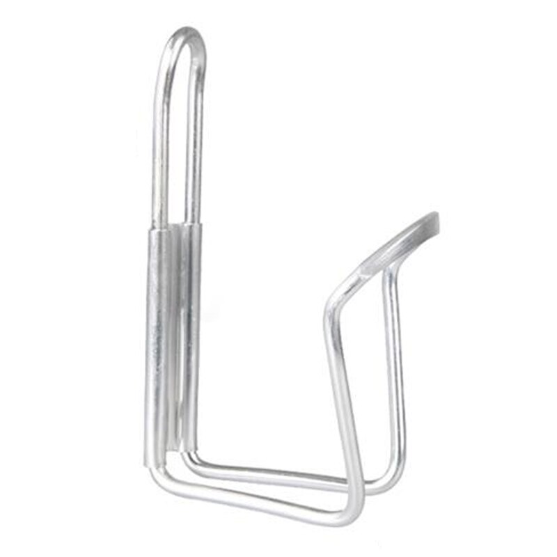 Aluminiumlegering cykel vattenflaskhållare mountainbike flaska kan burfäste cykling dryck vatten kopp rack cykeltillbehör: Silver-