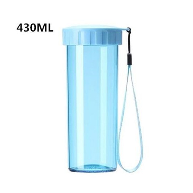 Spray Sport Draagbare Waterfles Met Touw Lekvrije Duurzaam Drinkware Outdoor Sport Flessen BPA Plastic: Blauw