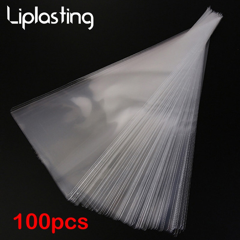 100pcs Transparent candy packing Bags Wedding Birthday Party Decoration Sweet Cellophane Candy Bag Cone Storage Packaging Bag
