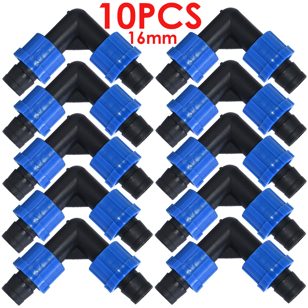 10PCS Greenhouse Drip Tape for Irrigation 16mm Hose Repair 5/8'' Couplings Tee 3-Way Quick Connector Thread Lock Extension Joint: KSL01-138-16MM-10PCS