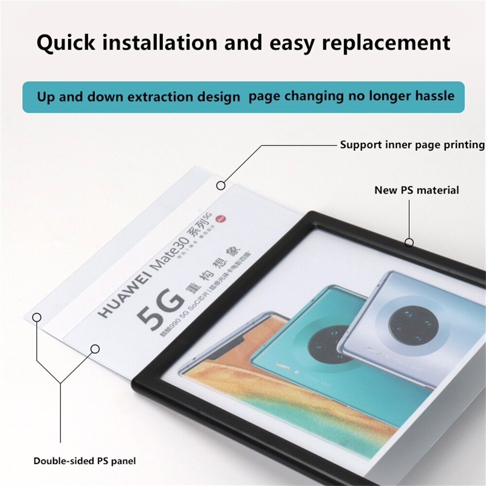 1 Pcs A5 Multifunctional Price Display Stand High-end Restaurant Commercial Office A4 Display Stand Vertical Catalog Table Sign