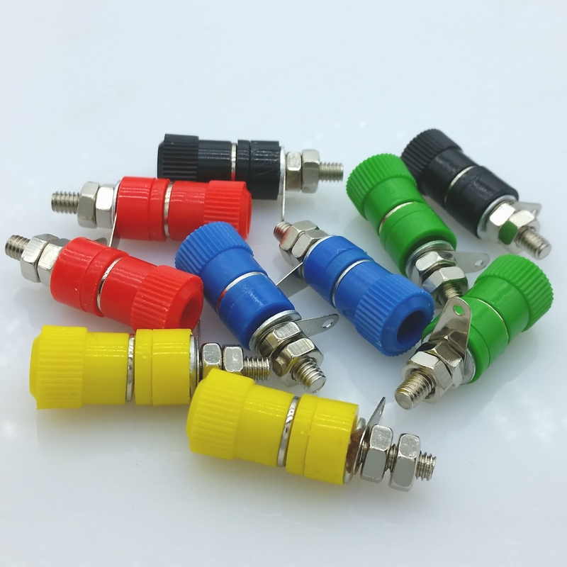 Terminal Binding Post With 4mm Banana Socket 5 Colour For Amplifier Instrument Power Supply Panel Mount Connector 10Pcs/Lot: Lavender