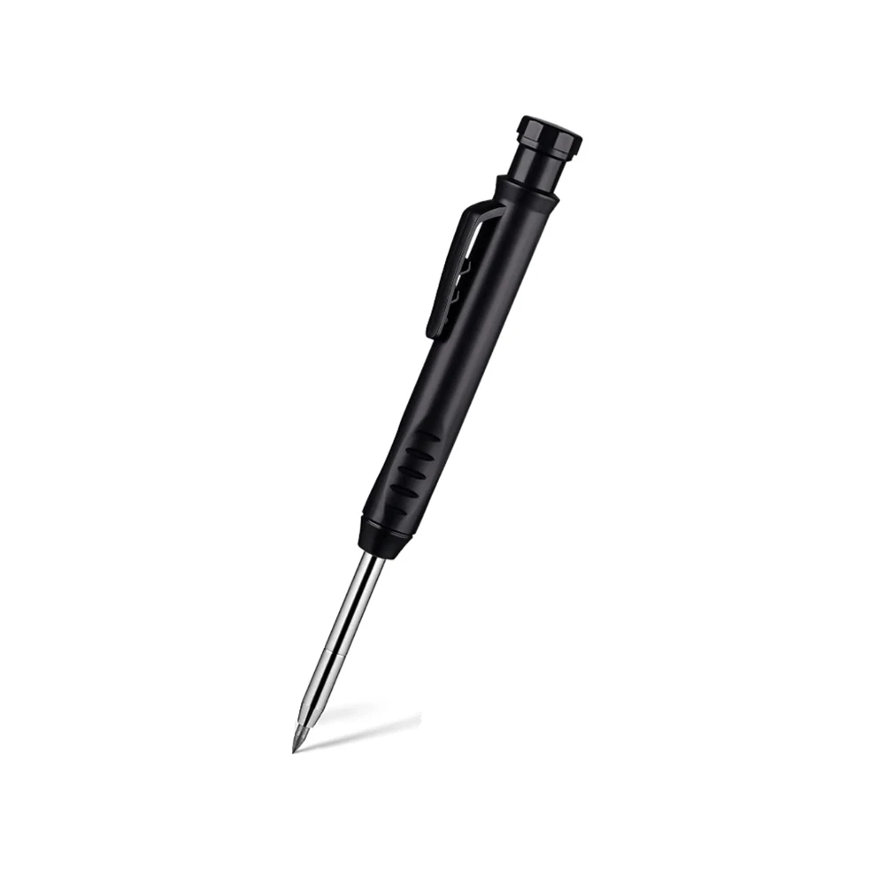 Ensemble de crayons de charpentier solide avec recharge de plomb, outils pour le travail du bois, crayon mécanique, outils de travail de Construction, traceur de marquage de menuiserie: WHITE