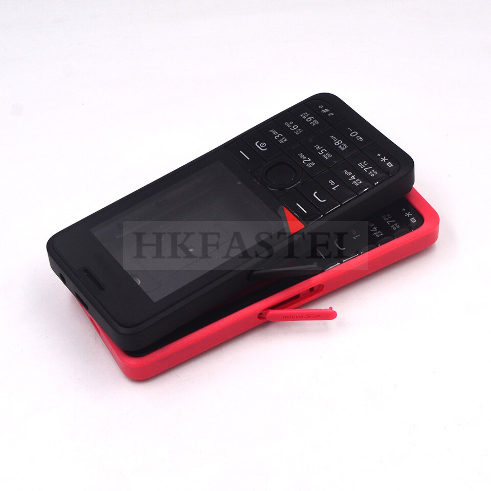 HKFASTEL 301 Housing For Nokia 301 Single Dual SIM Card Mobile Phone Cover Case + English Russian Arabic Keypad + Tool