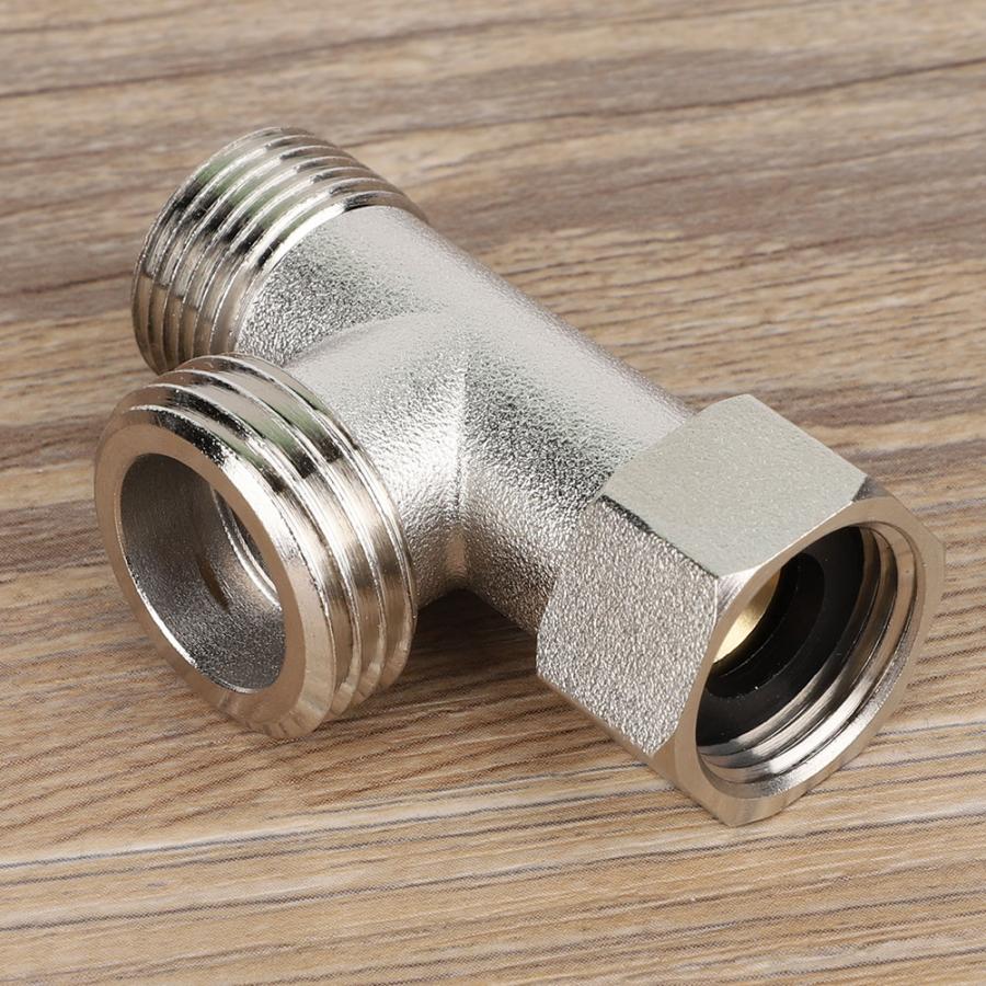 2 stk toiletskifteventiladapter 3 -vejs tilslutningsventiler skylleventil (eu3/8)  toilet wc t-formet fælles badeværelsestilbehør