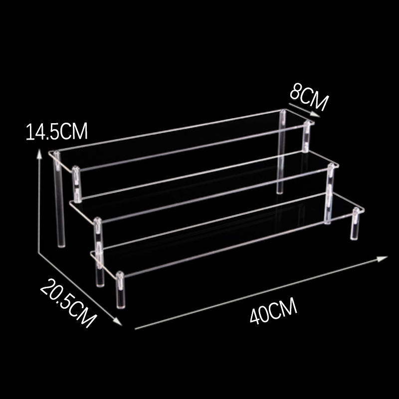 Acrylic Ladder Rack 1-5 Layer Ladder-Shaped Rack Blind Box Dessert Cake Storage Display Rack Perfume Jewelry Riser Display Rack