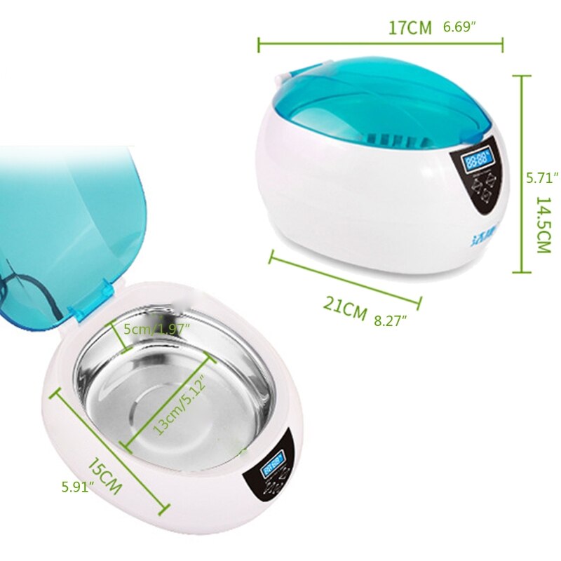 Schmuck Uhren Reiniger Tragbare Ultraschall Reinigung Maschine mit Digital Timer M6CB