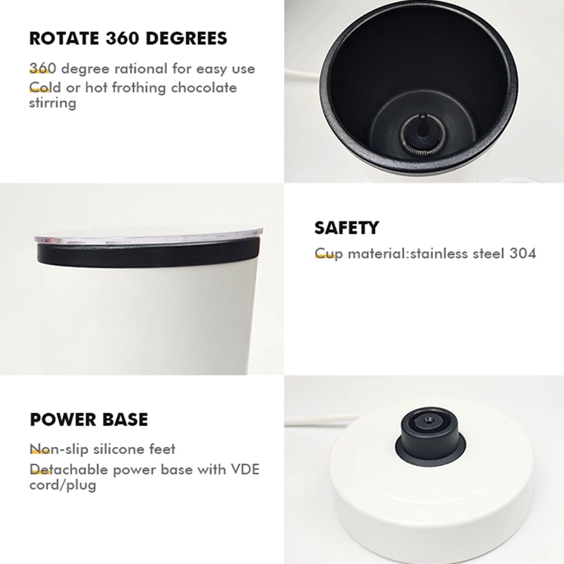 Automatische Milchaufschäumer Elektrische Wärmer mit oder Kalt Funktionalität für Cappuccino Latte Macchiato, EU Stecker