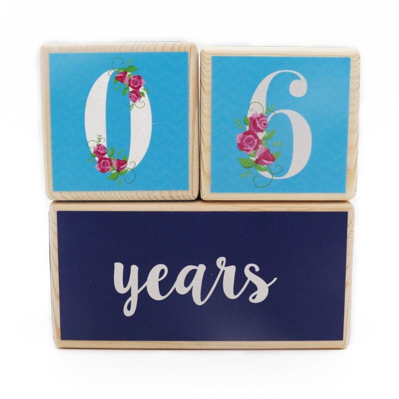 Wooden Baby Age Milestone Blocks, Set of 3 Blocks, Keepsake Baby Photo Prop for Social Media Sharing, Parents , Baby Ed