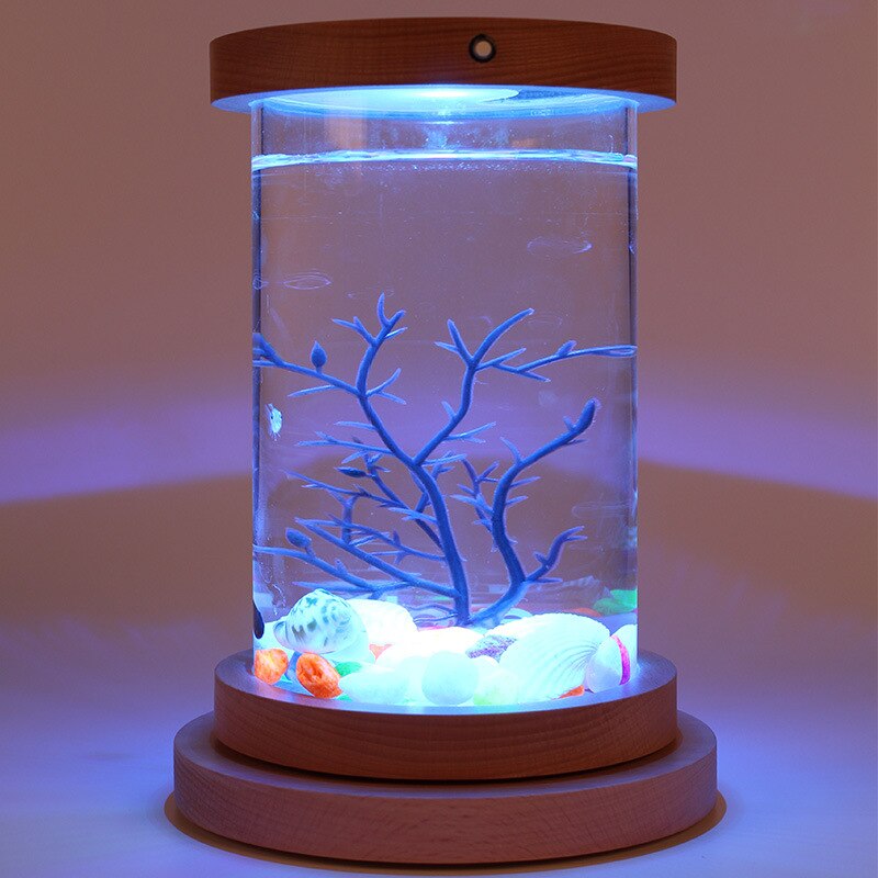 Mini Desktop Ecological Bottle Fish Tank Bettas Cylinder