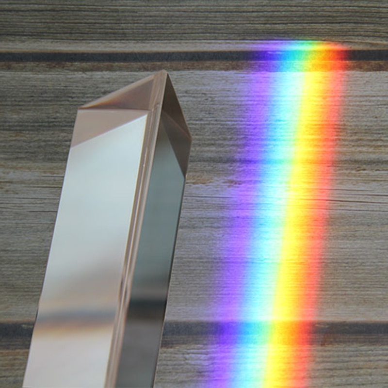 Flere størrelser trekantet prisme  k9 optiske prismer glassfysikk undervisning i brytet lysspektrum regnbue studenter forsyninger