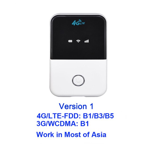 Yizloao 4G Lte Wifi Router Auto Mobiele Wifi Hotspot Broadband Draagbare Mifi Unlimit Modem Pocket Router 4G Met sim Slot: Version 1