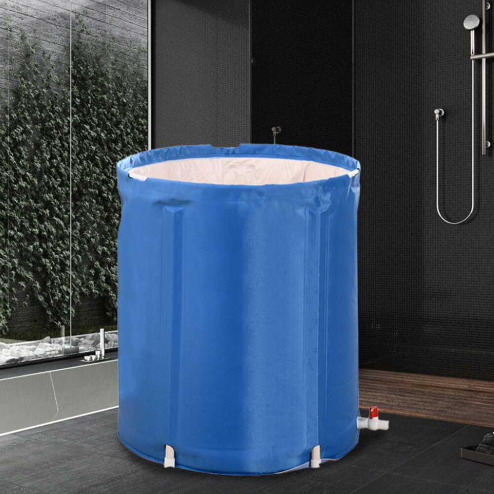 Movable Adults Foldable Bathtubs PVC Nylon Cloth Student Bath Bucket Plunge Pool Convenient For Family Bathroom SPA Bath Tubs