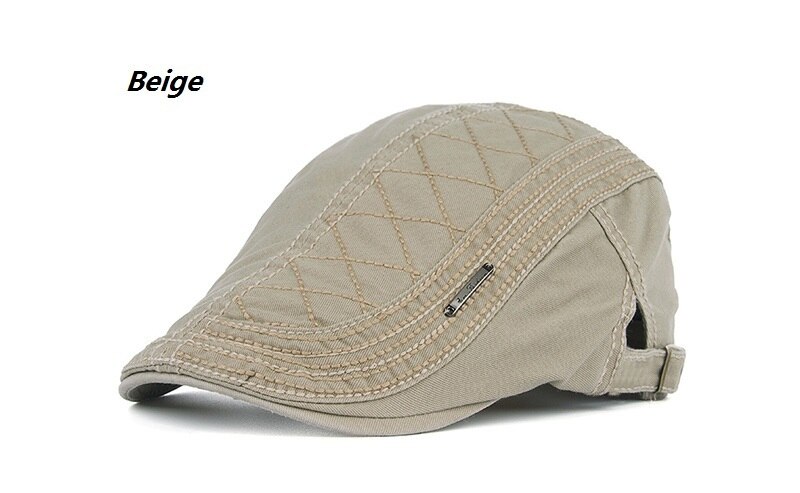 JAMONT algodón boina sombrero para hombres Vintage Baret gorra boina Francesa irlandés boinas mujeres huesos gorra plana masculina gorra para hombres: Beige