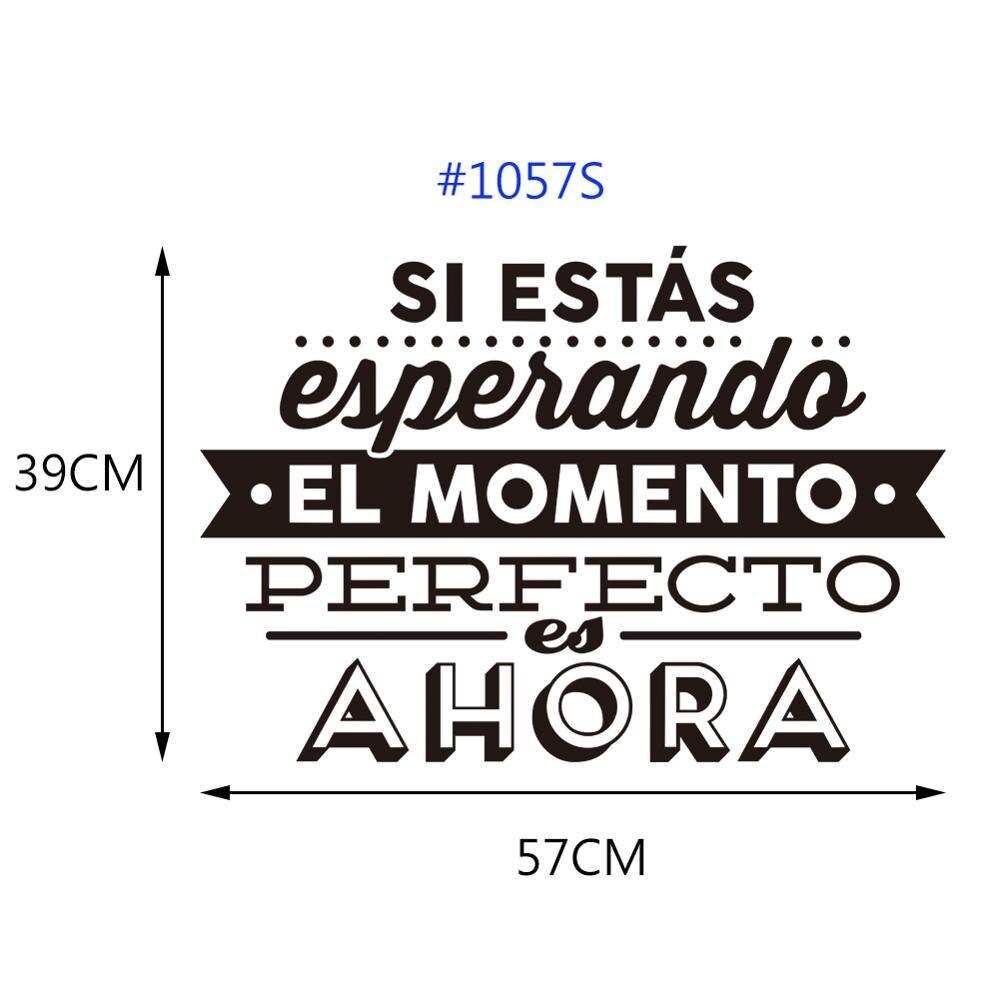 Spanish Motivational Quote Phrase Wall Saying Sticker Art Wall Decor Words Decals Living Room Removable Home Decor Poster: 1057S