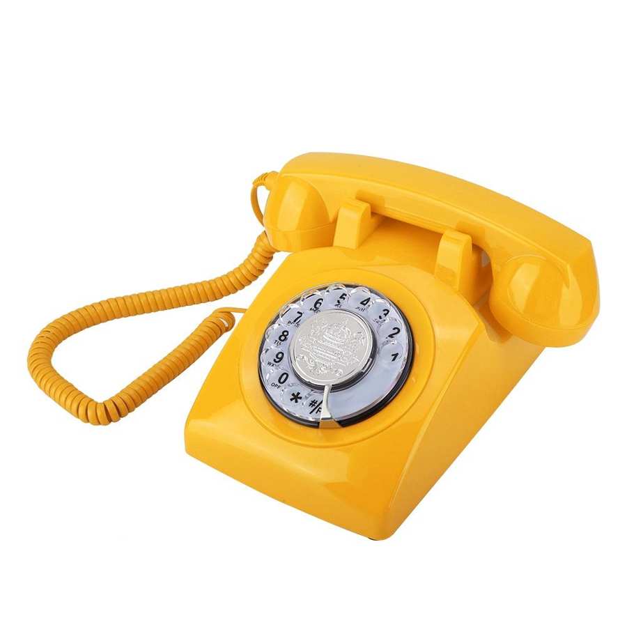 Teléfono Fijo Retro Vintage, teléfono de marcación giratoria, teléfono fijo con cable de escritorio, teléfono antiguo para uso en casa, oficina y Hotel