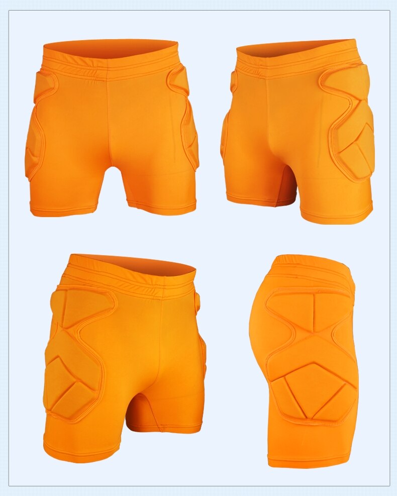 Men's Sport Soccer Goalkeeper Football Rugby Shorts Sponge Defend Ventilate Protective Gears with Hips Pads