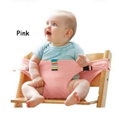 Babyvoeding Hoge Stoel Draagbare Baby Booster Stoelen Peuters Kinderen Veiligheidsgordel Feeding High Chair Harness: Pink