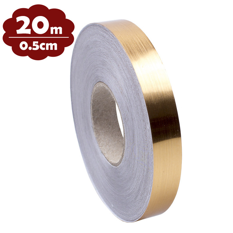 1 Roll Floor Tile Silver Gold Adhesive Strip Seam Sticker Mildewproof Ceramic Tape Self Adhesive Tile Sticker Home Decorations: width 0.5CM