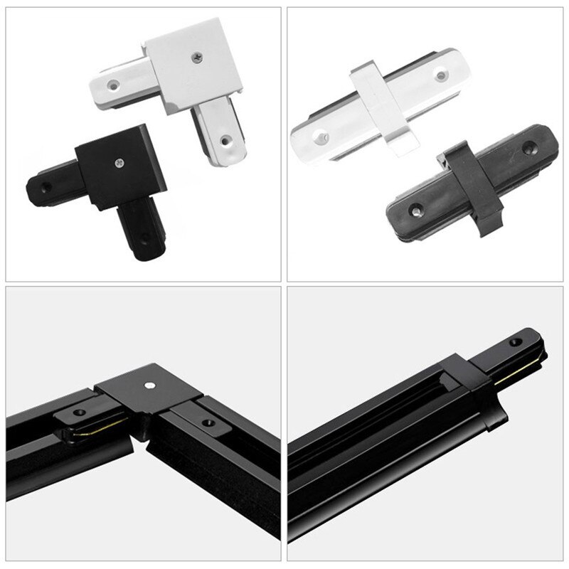 Thick Aluminum Rail 2 Wire 1 Phase Track Rail for LED Track light Rail Connector Universal Rails