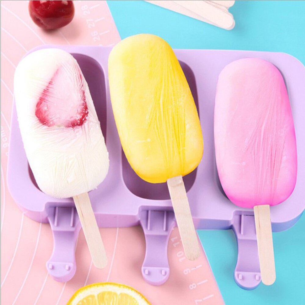 Christmas DIY Homemade Ice Cream Mold Silicone Cake Mold With 50 Sticks Silicone Ice Cream Mold Popsicle Mold