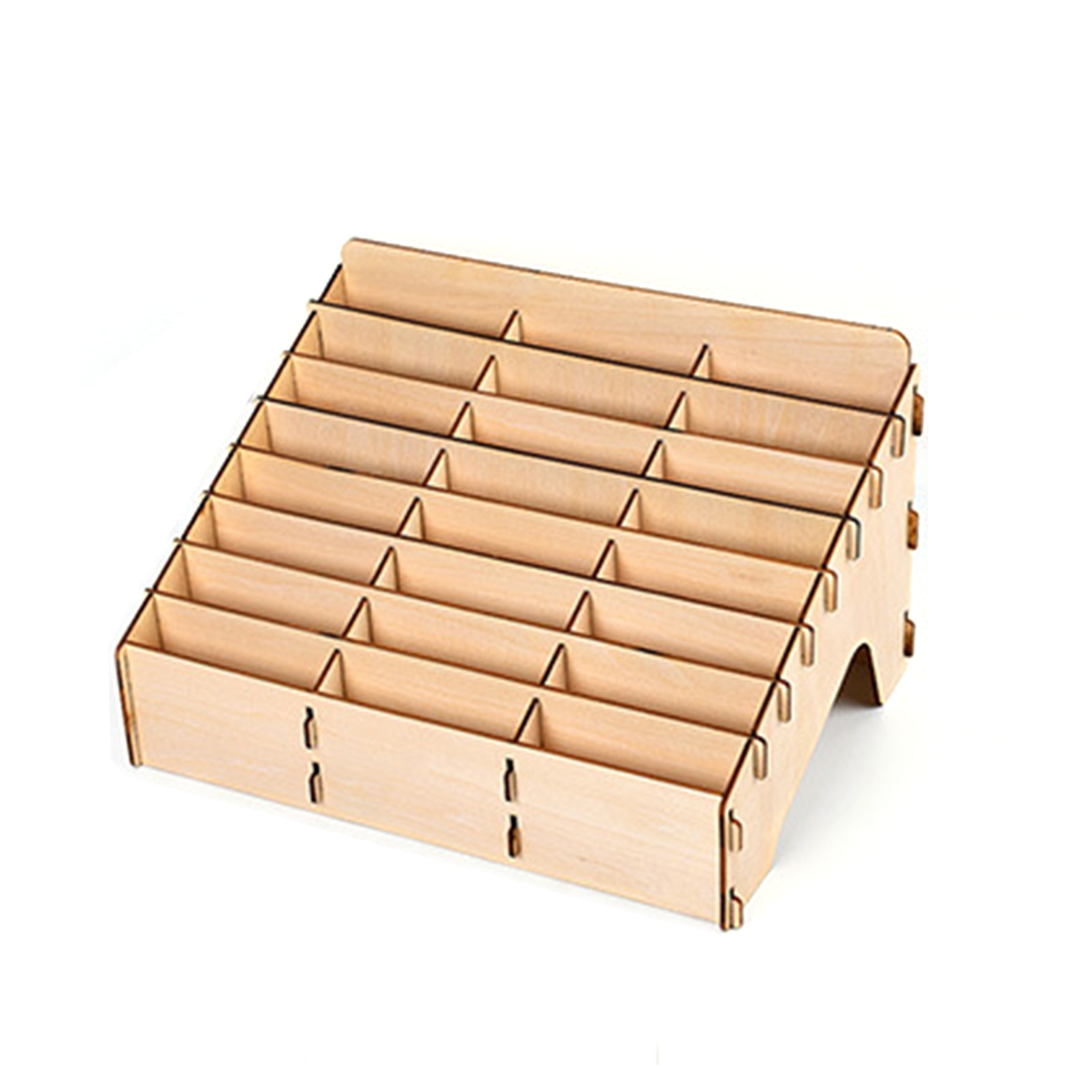 24 Gaten Diy Houten Modulaire Verf Rack Multifunctionele Verf Tool Holder Organizer Model Building Tool Sets