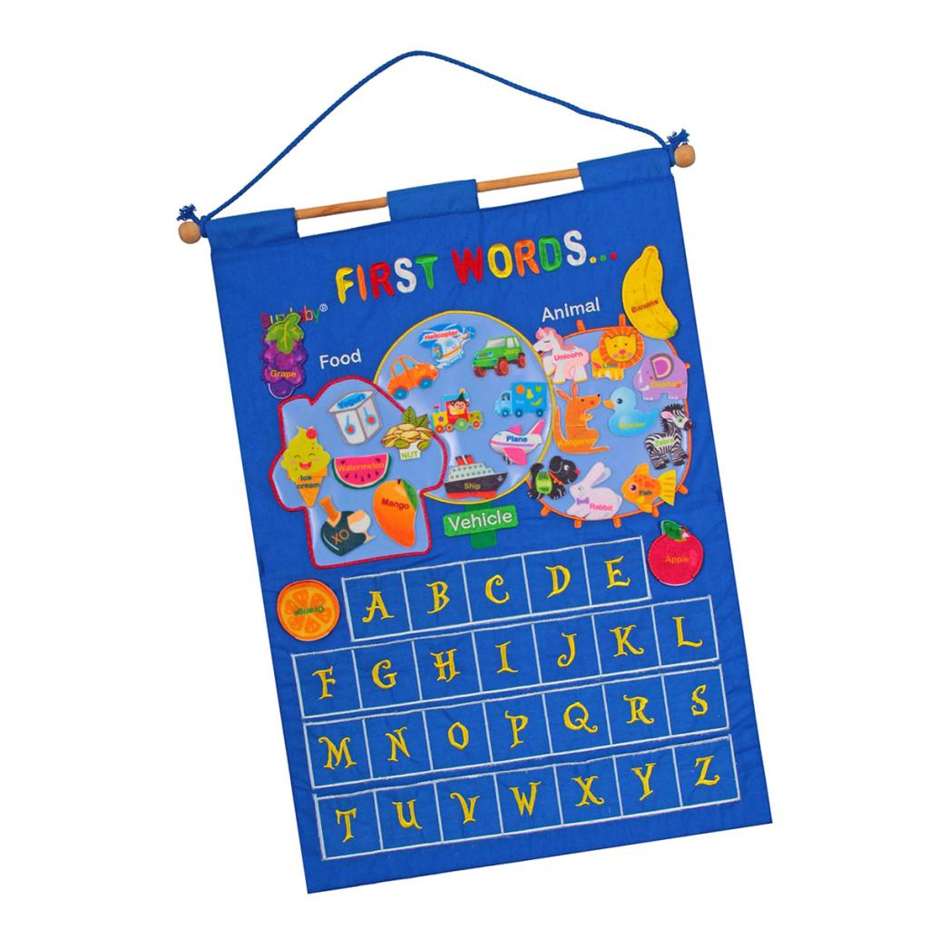 Wall Hanging Learning Calendar Chart Monthly Calendar For Kids Early Education: Blue