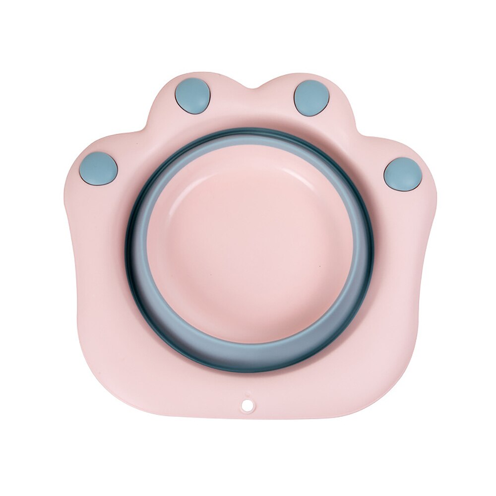 Eco Friendly Portable Folding Bucket Foldable Kitten claw washbasin Tourism Travel Outdoor Fishing Camping Car Wash Bucke: Pink