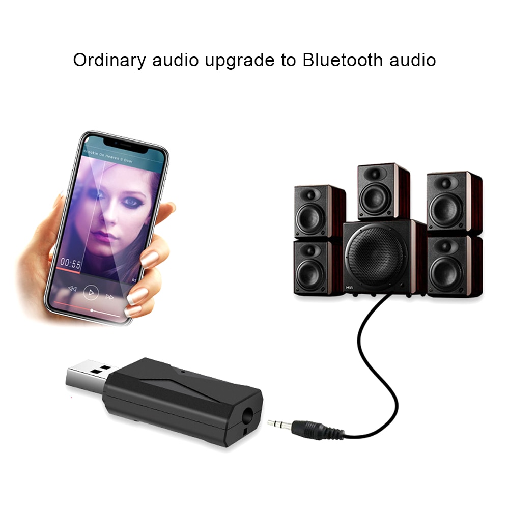 2 In 1 Wireless USB Bluetooth Adapter Hände Geben Anruf Universal Musik Audio Receiver Transmitter Für PC/Computer/ smart Telefon