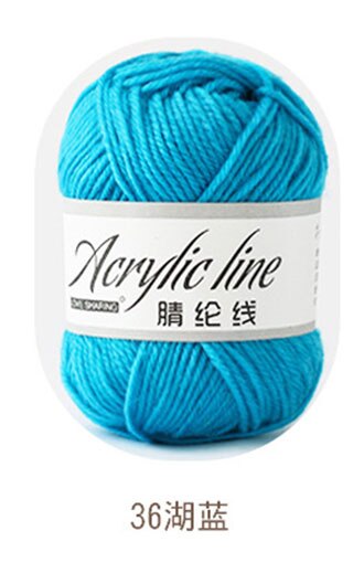 Fil à tricoter acrylique doux et pour bébé, 1 pièce = 50g, fil de tricot doux et pour tricot à la main, laine à faire soi-même, pull 64 couleurs disponibles