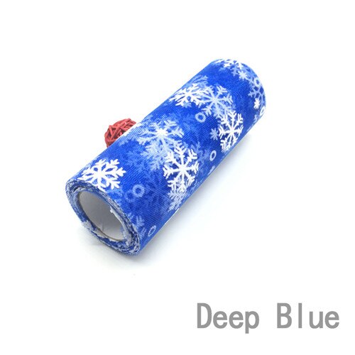 15 cm * 10 yards Schneeflocke Tüll Rolle Organza Sheer Wrap Bogen Stoff DIY Handwerk Tutu Rock Hochzeit Party weihnachten Dekoration: Deep blue