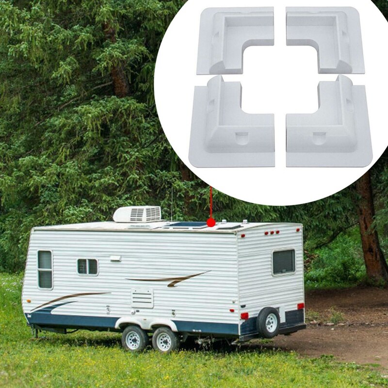 4X panneau solaire support de montage blanc en plastique coin ensemble Kit pour Rv bateau Yacht