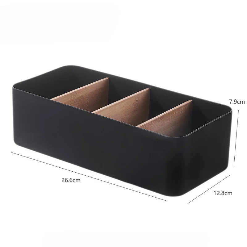 Fernbedienung Halfter Schreibtisch Lagerung Organizer Kasten Container Bambus Holz Partition Abnehmbare Lagerung Kasten Schreibtisch Büro Liefert: Armee Grün